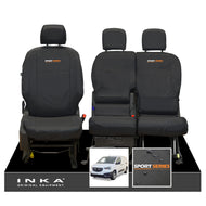Vauxhall Opel Combo INKA Front 1+2 Set Tailored Waterproof Seat Covers Black MY-2018 Onwards