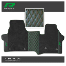 Load image into Gallery viewer, New VW Transporter T7 R Series Bentley Leatherette Front Tailored Carpet Floor Mat Black MY25 Onwards
