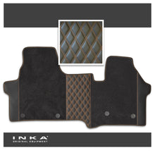 Load image into Gallery viewer, New VW Transporter T7 Bentley Leatherette Front Tailored Carpet Floor Mat Black MY25 Onwards
