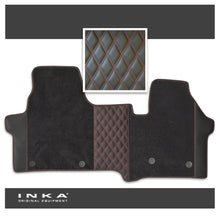Load image into Gallery viewer, New VW Transporter T7 Bentley Leatherette Front Tailored Carpet Floor Mat Black MY25 Onwards

