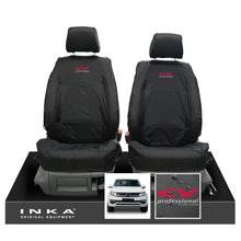 Load image into Gallery viewer, VW Amarok INKA Front Set 1+1 Fully Tailored Waterproof Seat Covers Black MY-10-21 [Choice of 7 Colours]

