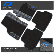 Load image into Gallery viewer, VW Golf MK7 Car Mats (Front &amp; Rear Set) with Premium Carpet, OEM Leatherette &amp; Tartan Design, Fits MY13 to MY19
