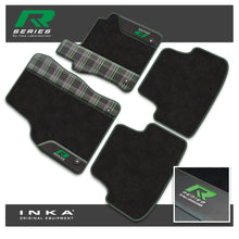 Load image into Gallery viewer, VW Golf MK7 Car Mats (Front &amp; Rear Set) with Premium Carpet, OEM Leatherette &amp; Tartan Design, Fits MY13 to MY19
