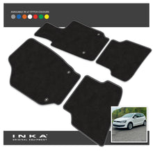 Load image into Gallery viewer, VW Polo Front &amp; Rear Premium Tailored Carpet Mat Set with 7x Stitch Colours Fits MY09 to MY18

