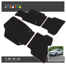 Load image into Gallery viewer, VW Polo Front &amp; Rear Premium Tailored Carpet Mat Set with 7x Stitch Colours Fits MY09 to MY18
