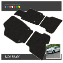 Load image into Gallery viewer, VW Polo Front &amp; Rear Premium Tailored Carpet Mat Set with 7x Stitch Colours Fits MY09 to MY18
