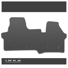 Load image into Gallery viewer, New VW Transporter T7 Front Tailored Rubber Textile Hybrid Dual Grip Floor Mat Black MY25 Onwards (Choice of 7 Colours)
