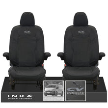 Load image into Gallery viewer, New VW Transporter T7 Panel Van INKA Front Set Tailored Waterproof Seat Covers Black MY25 Onwards
