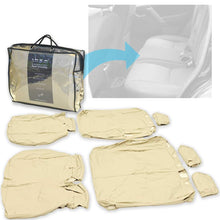 Load image into Gallery viewer, Land Rover Freelander 2 L359 2nd Row 2+1 Waterproof Seat Covers Almond MY06-15 - Without Centre Armrest
