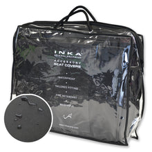 Load image into Gallery viewer, Land Rover Defender INKA Front &amp; Rear Set Tailored Waterproof Seat Covers Black MY-07-16 - Balmoral Embroidery
