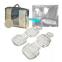 Load image into Gallery viewer, Land Rover Defender Rear 1+1 Tailored Waterproof Seat Covers Almond MY-07-16 For Jump Seats
