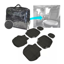 Load image into Gallery viewer, Land Rover Defender Rear 1+1 Tailored Waterproof Seat Covers Black MY-07-16 For Jump Seats
