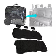 Load image into Gallery viewer, Vauxhall Vivaro X82 3rd Row Triple Tailored Waterproof Seat Cover Black MY14-18
